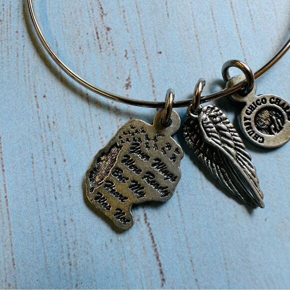 Chubby Chico Charms Silver Your Wings Were Ready But My Heart Was Not Bracelet - Picture 3 of 3